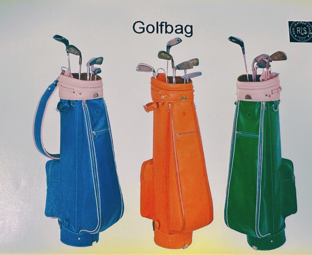 Leather golf bag